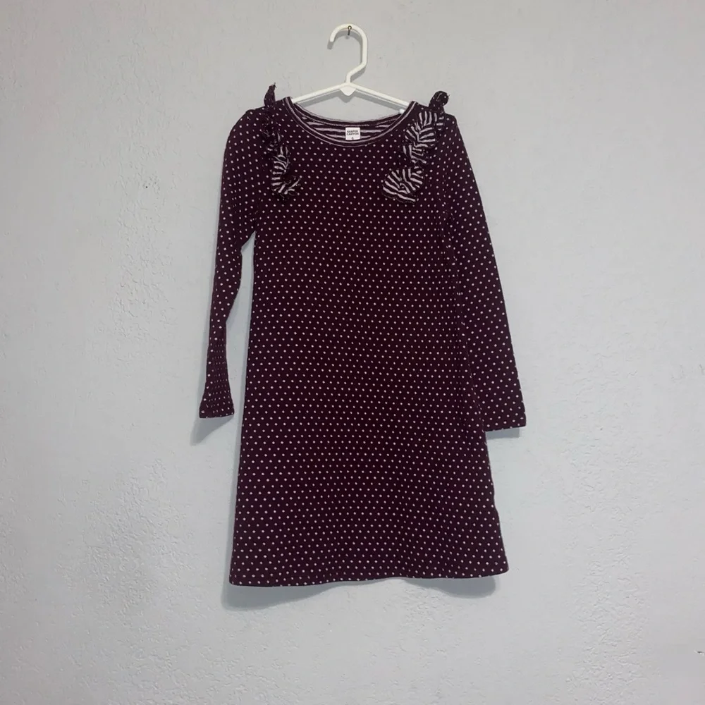 Harper Canyon Maroon Polka Dot Sweater Dress